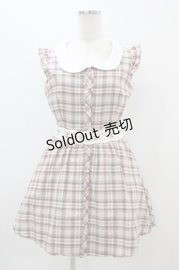 画像1: Ank Rouge / チェックワンピース M グレー H-25-11-10-035-CA-OP-NS-ZH (1)