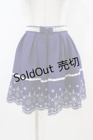 画像: LIZ LISA / 刺繍スカート Free ネイビー H-25-11-10-037-LO-SK-NS-ZH