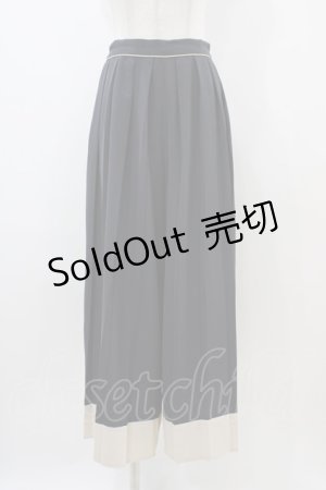 画像: an another angelus / バイカラープリーツパンツ Free GRAY×WH H-25-11-10-040-CA-PA-NS-ZH