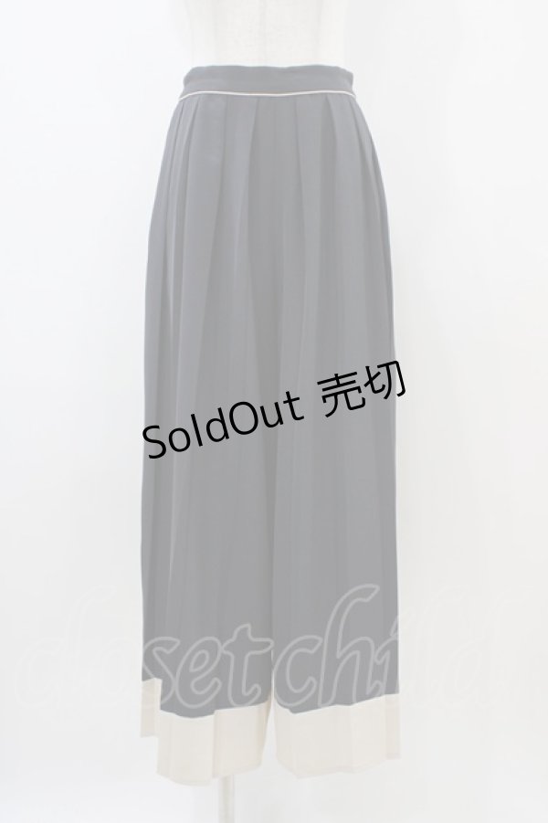 画像1: an another angelus / バイカラープリーツパンツ Free GRAY×WH H-25-11-10-040-CA-PA-NS-ZH (1)