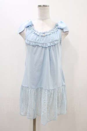 画像: axes femme / 肩リボンロングインナー Free サックス H-25-11-10-041-AX-TO-NS-ZH