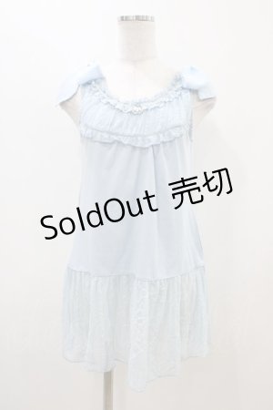 画像: axes femme / 肩リボンロングインナー Free サックス H-25-11-10-041-AX-TO-NS-ZH