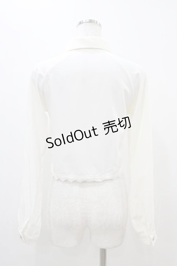 画像2: LIZ LISA / チェック切替ブラウス Free オフ/ネイビー H-25-11-10-042-LO-BL-NS-ZH (2)