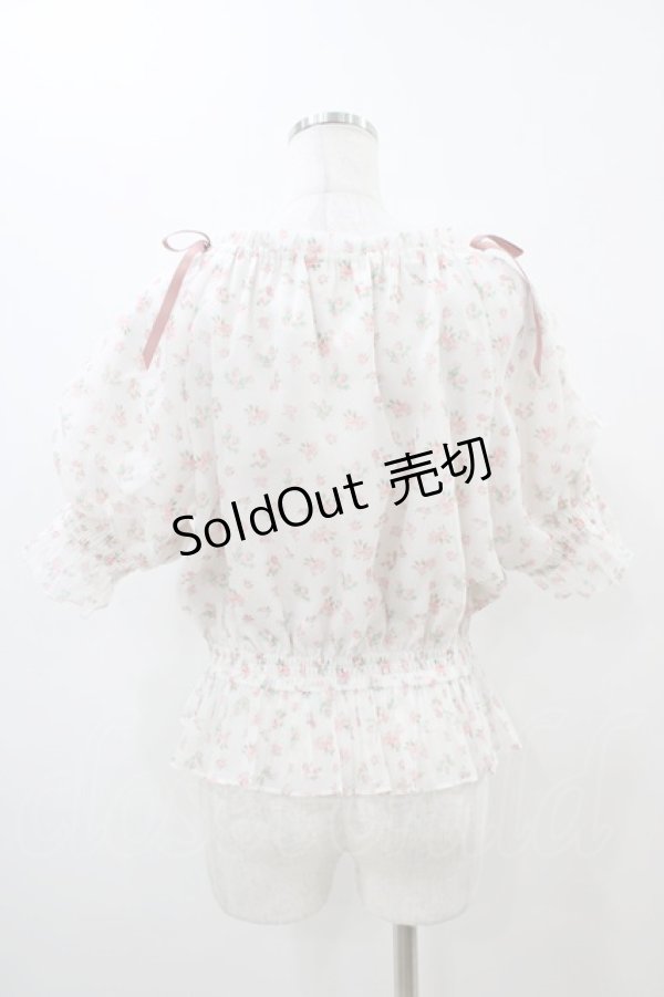 画像2: Fi.n.t / 小花柄シアーシャーリングブラウス Free PINK H-25-11-10-043-CA-BL-NS-ZH (2)