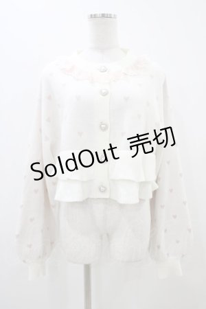画像: Princess Melody / ハート柄ショートカーディガン Free オフ/ピンク H-25-11-10-044-EL-TO-NS-ZH