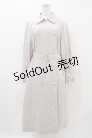 画像: axes femme POETIQUE / ヨーク刺繍トレンチコート M ピンク H-25-11-10-045-AX-CO-NS-ZH