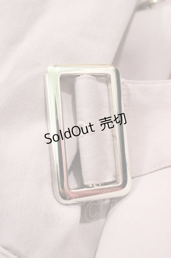 画像4: axes femme POETIQUE / ヨーク刺繍トレンチコート M ピンク H-25-11-10-045-AX-CO-NS-ZH (4)