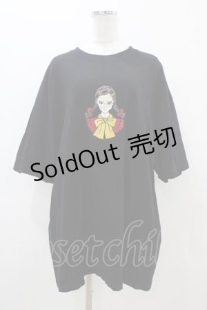 画像: HEIHEI / 刺繍Tシャツ ガールC Free ブラック H-25-11-10-046-PU-TS-NS-ZH