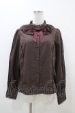 画像1: axes femme kawaii / チュールレース衿ブラウス M ブラウン H-25-11-10-048-AX-BL-NS-ZH (1)