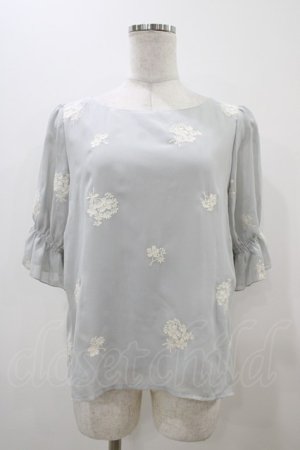 画像: an another angelus / ブーケ刺繍プルブラウス Free Grey H-25-11-10-051-CA-BL-NS-ZH