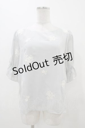 画像: an another angelus / ブーケ刺繍プルブラウス Free Grey H-25-11-10-051-CA-BL-NS-ZH