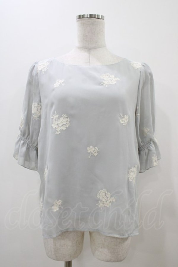 画像1: an another angelus / ブーケ刺繍プルブラウス Free Grey H-25-11-10-051-CA-BL-NS-ZH (1)