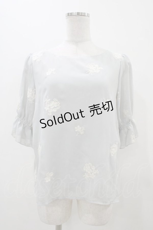 画像1: an another angelus / ブーケ刺繍プルブラウス Free Grey H-25-11-10-051-CA-BL-NS-ZH (1)
