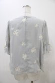 画像2: an another angelus / ブーケ刺繍プルブラウス Free Grey H-25-11-10-051-CA-BL-NS-ZH (2)