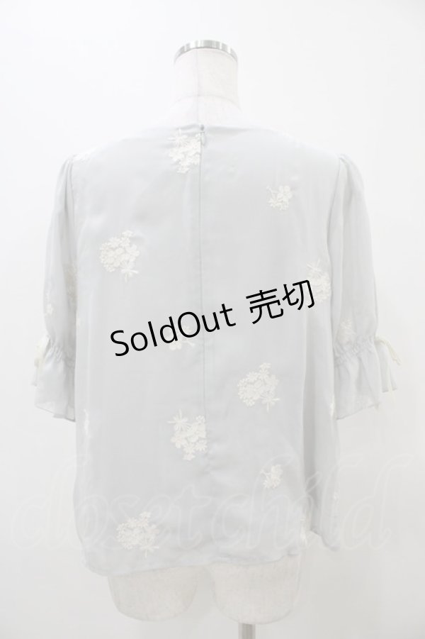 画像2: an another angelus / ブーケ刺繍プルブラウス Free Grey H-25-11-10-051-CA-BL-NS-ZH (2)