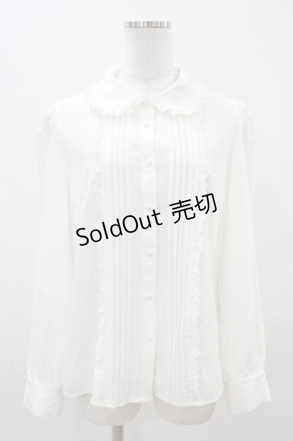 画像1: Ank Rouge / ペガサス刺繍ブラウス M オフ H-25-11-10-054-CA-BL-NS-ZH (1)