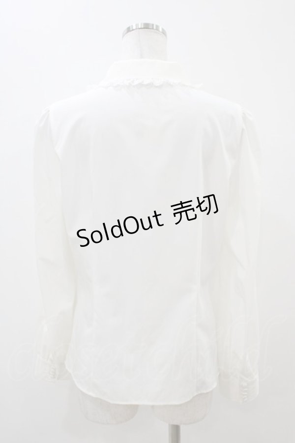 画像2: Ank Rouge / ペガサス刺繍ブラウス M オフ H-25-11-10-054-CA-BL-NS-ZH (2)