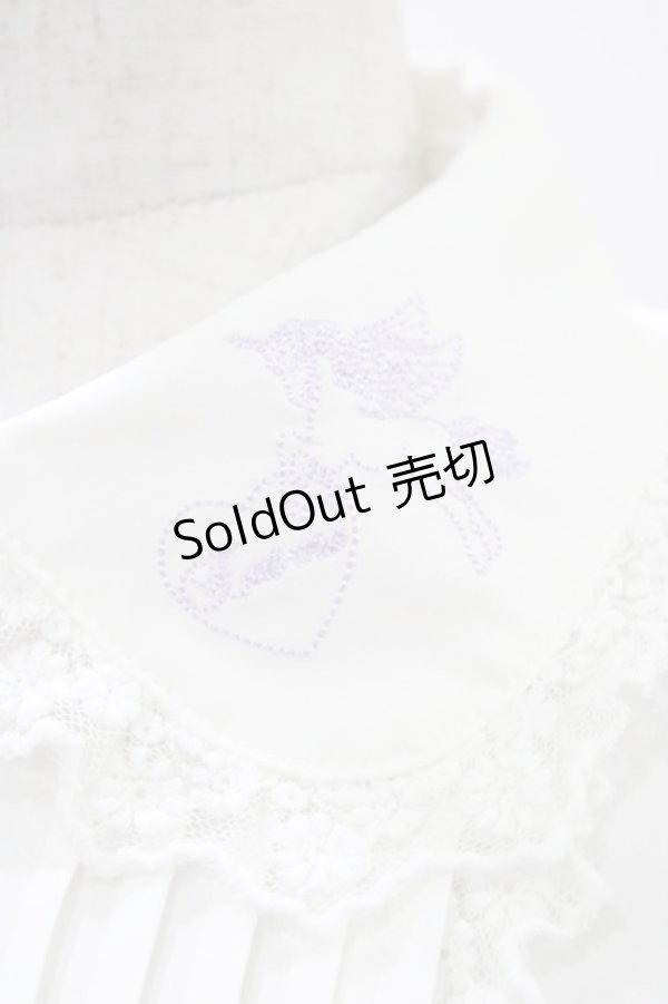 画像3: Ank Rouge / ペガサス刺繍ブラウス M オフ H-25-11-10-054-CA-BL-NS-ZH (3)