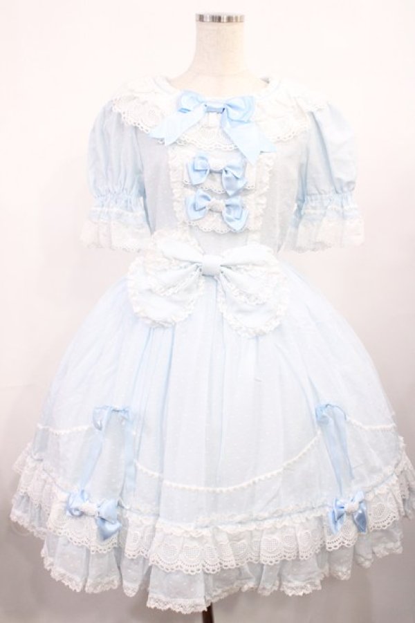 画像1: BABY,THE STARS SHINE BRIGHT / くみゃちゃんのふわふわワンピース Free サックス H-25-11-10-1003-BA-OP-NS-ZH (1)