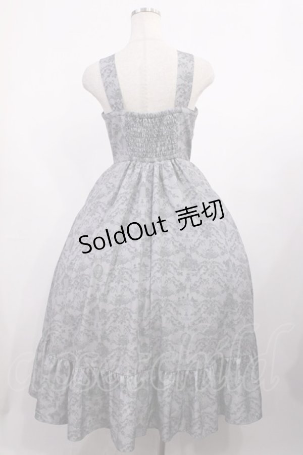 画像2: m petit by misako / MSKトワルドジュイジャンパースカート M グレー H-25-11-10-1005-LO-SK-NS-ZH (2)