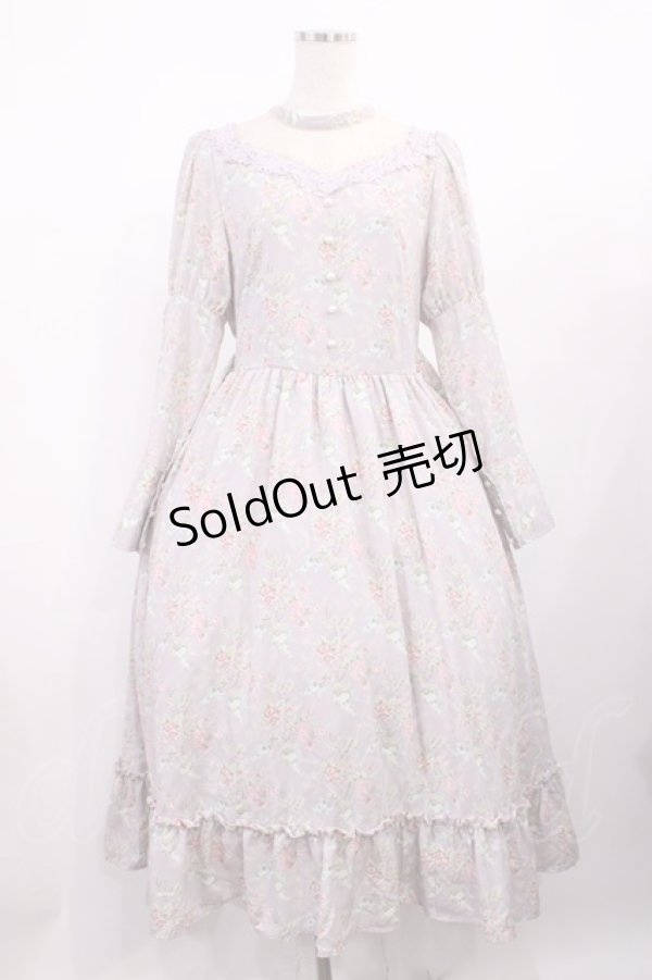 画像1: Kurumi Collaboration / KRハナジゴスリーブワンピース LL ラベンダー H-25-11-10-1007-LO-OP-NS-ZH (1)