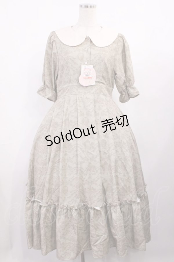 画像1: m petit by misako / NINA’Sコラボトワルドジュイワンピース M ベージュ H-25-11-10-1008-LO-OP-NS-ZH (1)