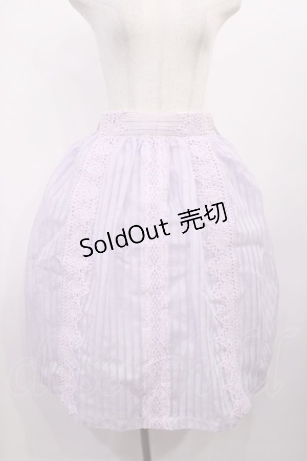 画像1: axes femme / 縦レース使いスカート M ラベンダー H-25-11-10-1011-AX-SK-NS-ZH (1)