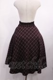 画像2: F&A / フロントレースアップチェックフレアースカート Free Brown H-25-11-10-1013-LO-SK-NS-ZH (2)