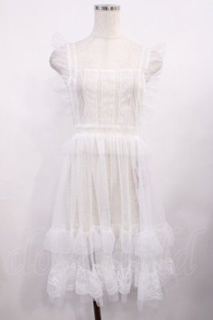画像: virally / 星名桜子 hsチュールエプロンジャンスカ M ホワイト H-25-11-10-1018-LO-OP-NS-ZH