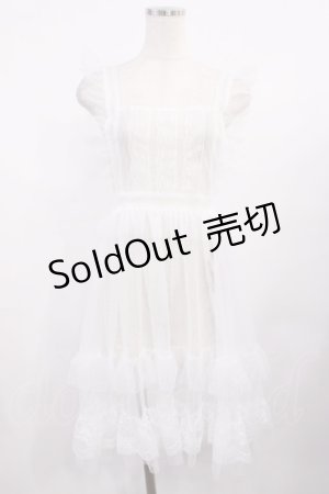画像: virally / 星名桜子 hsチュールエプロンジャンスカ M ホワイト H-25-11-10-1018-LO-OP-NS-ZH