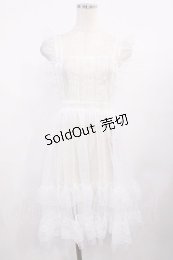 画像1: virally / 星名桜子 hsチュールエプロンジャンスカ M ホワイト H-25-11-10-1018-LO-OP-NS-ZH (1)