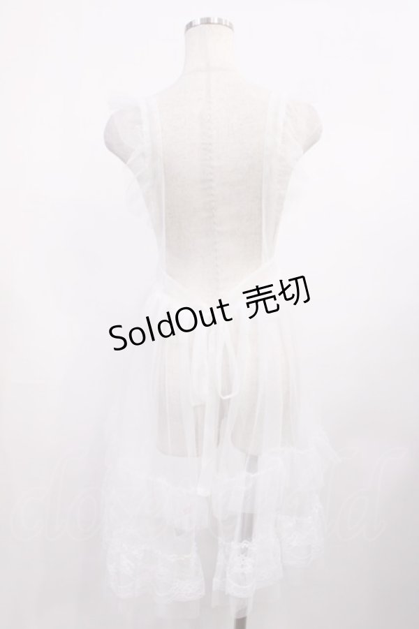 画像2: virally / 星名桜子 hsチュールエプロンジャンスカ M ホワイト H-25-11-10-1018-LO-OP-NS-ZH (2)