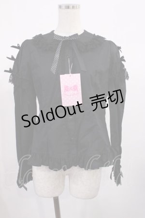 画像: Angelic Pretty / Dot Ribbon 付け袖ブラウス Free ブラック H-25-11-10-1022-AP-BL-NS-ZH