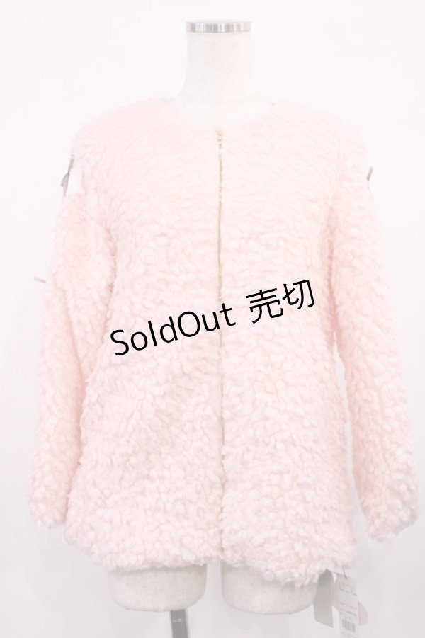 画像1: Ank Rouge / 合皮ハートスピンドルもこもこコート M ピンク H-25-11-10-1027-CA-JA-NS-ZH (1)