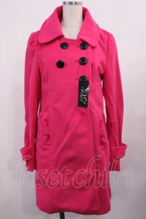 画像: DearMyLove / ダブルボタンコート M ピンク H-25-11-10-1029-EL-CO-NS-ZH