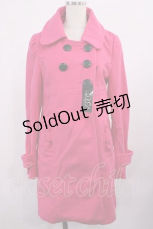 画像: DearMyLove / ダブルボタンコート M ピンク H-25-11-10-1029-EL-CO-NS-ZH