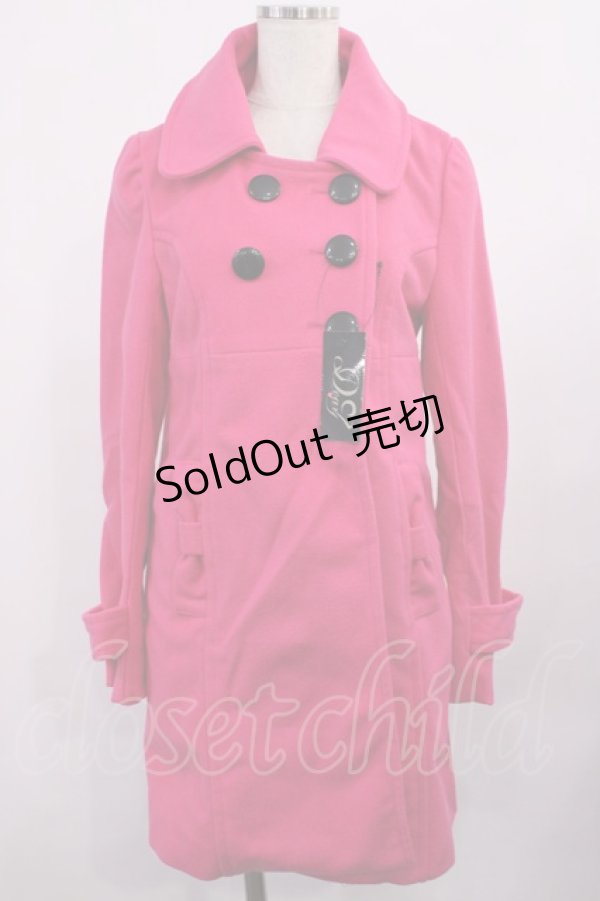 画像1: DearMyLove / ダブルボタンコート M ピンク H-25-11-10-1029-EL-CO-NS-ZH (1)