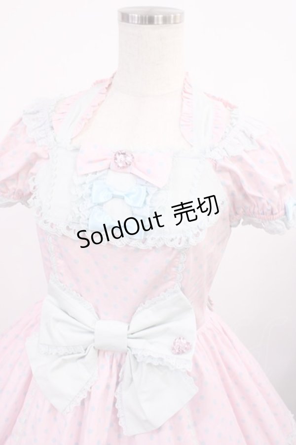 画像4: Angelic Pretty / カラフルハートワンピース Free ピンク/サックス H-25-11-10-1002-AP-OP-NS-ZH (4)