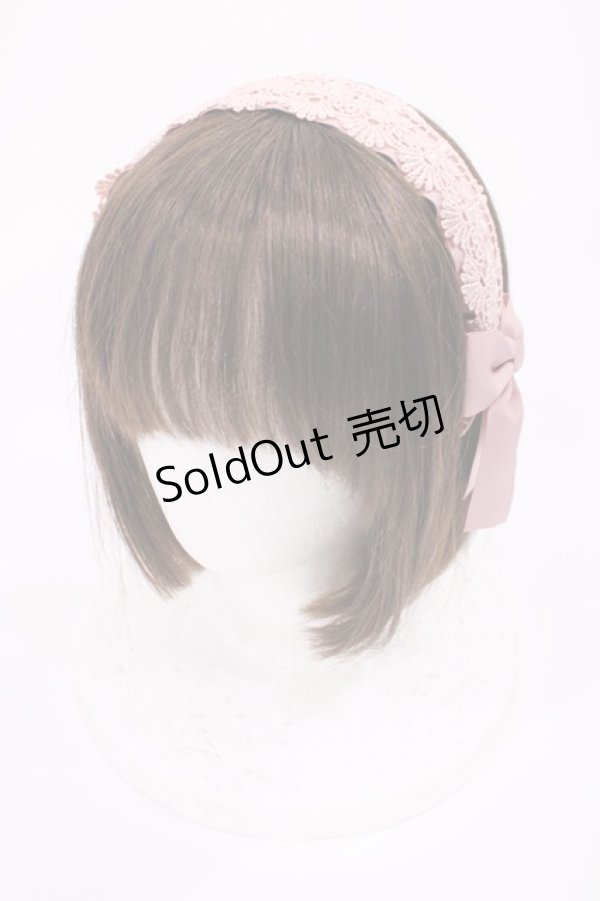 画像1: m petit by misako / TT*AMレースカチューシャ  ピンク H-25-11-10-1030-LO-AC-NS-ZH (1)