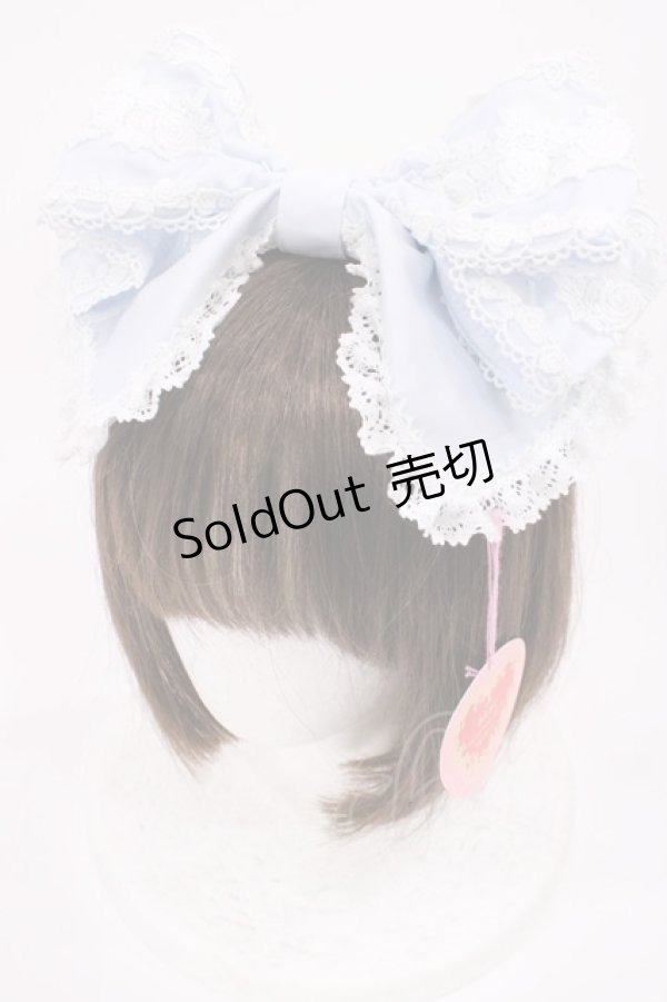 画像1: BABY,THE STARS SHINE BRIGHT / キャメロンカチューシャ（綿サテン）  サックス H-25-11-10-1034-BA-AC-NS-ZH (1)