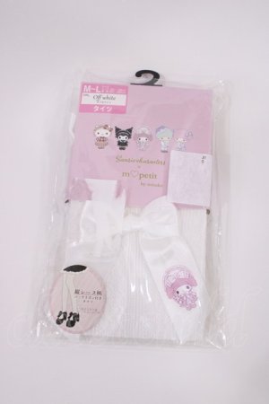 画像: m petit by misako / AMマイメロリボンタイツ  オフ H-25-11-10-1037-LO-ZA-NS-ZH