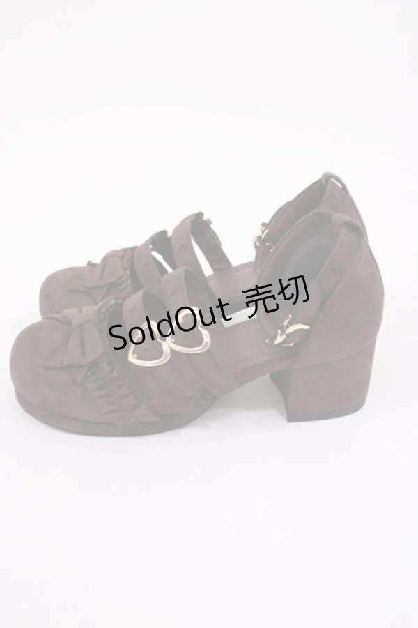 画像2: DearMyLove / リボンシューズ 23.0cm ブラウン H-25-11-10-1042-EL-SH-NS-ZH (2)