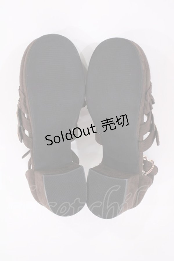 画像4: DearMyLove / リボンシューズ 23.0cm ブラウン H-25-11-10-1042-EL-SH-NS-ZH (4)