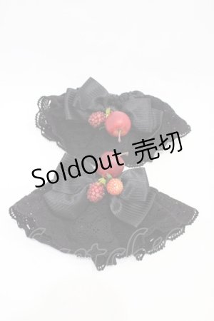 画像: BABY,THE STARS SHINE BRIGHT / 赤いひとかけらのMarchenお袖留め  ブラック H-25-11-10-003-BA-ZA-NS-ZH