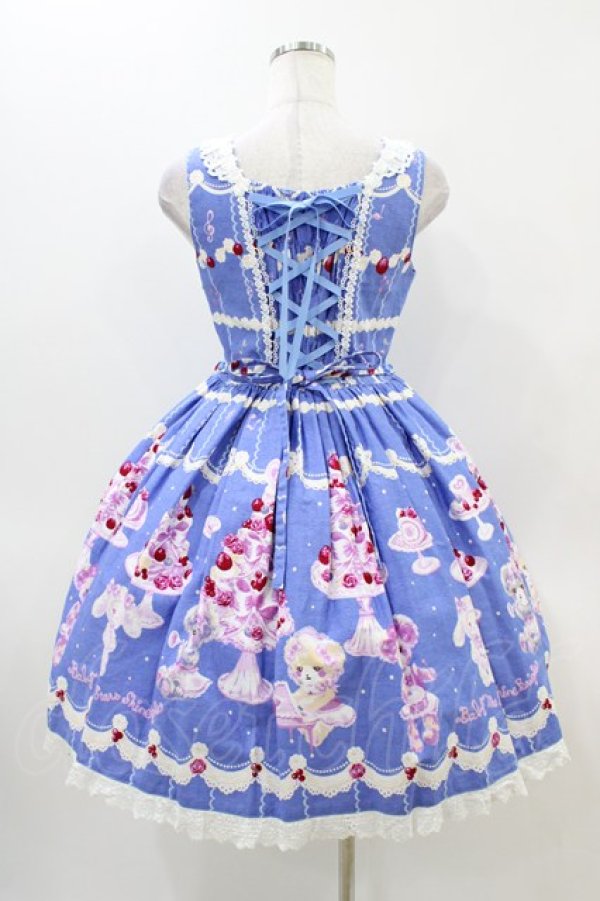 画像2: BABY,THE STARS SHINE BRIGHT / なかよしくみゃちゃんのCreamy Quartet柄ジュディジャンパースカート Free ブルー H-25-11-10-014-BA-OP-NS-ZH (2)