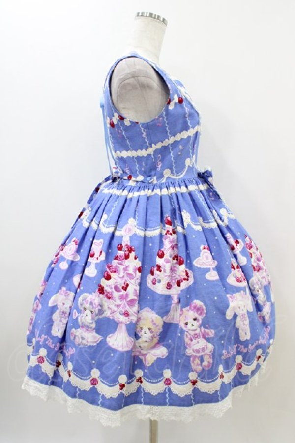 画像3: BABY,THE STARS SHINE BRIGHT / なかよしくみゃちゃんのCreamy Quartet柄ジュディジャンパースカート Free ブルー H-25-11-10-014-BA-OP-NS-ZH (3)