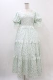 画像1: Hudson honey / しぃぺろ/小花柄ワンピース M ミント H-25-11-10-019-0-OP-NS-ZH (1)