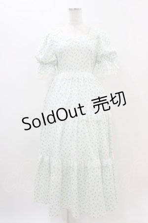 画像: Hudson honey / しぃぺろ/小花柄ワンピース M ミント H-25-11-10-019-0-OP-NS-ZH