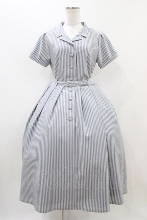 画像: an another angelus / フロント釦開衿ワンピース Free BLUE×WH H-25-11-10-020-CA-OP-NS-ZH