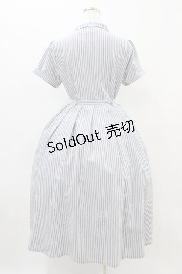 画像2: an another angelus / フロント釦開衿ワンピース Free BLUE×WH H-25-11-10-020-CA-OP-NS-ZH (2)